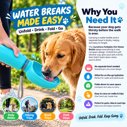 Folding Pet Outdoor Walking Mug Portable Travel Water Bottle Puppy Cats Dogs Drinking Water Dispenser Cup Supplies